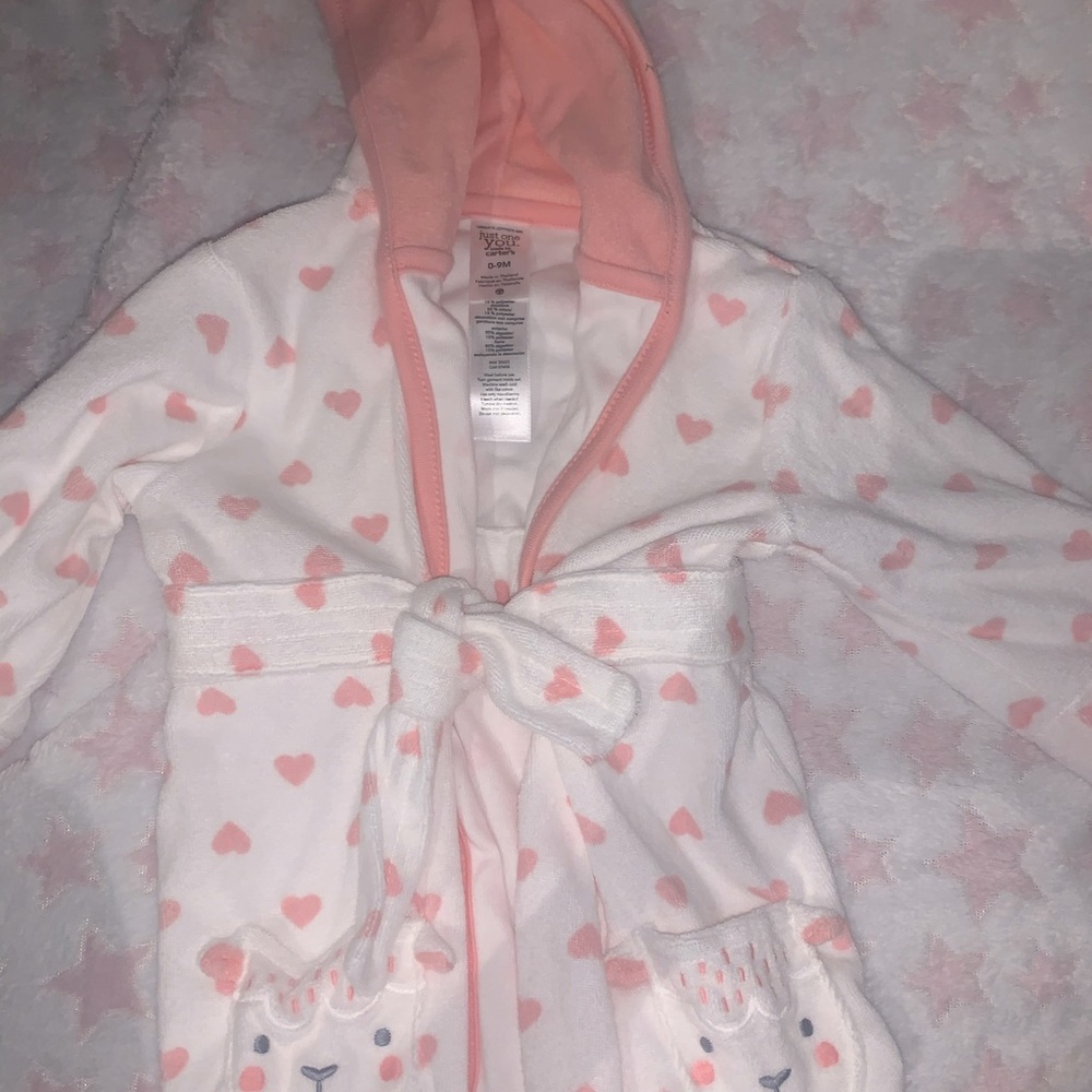 0-9 month girls bathrobe